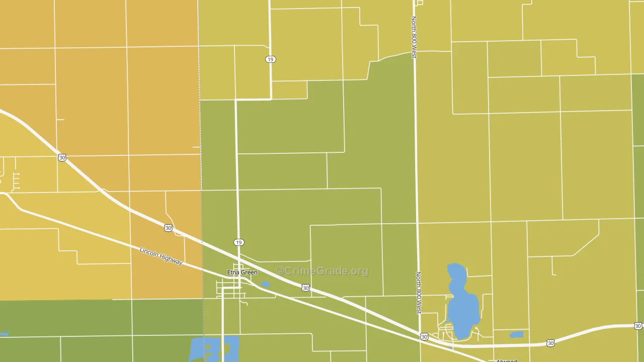 46524, IN Map of Drug-Related Crime Rates