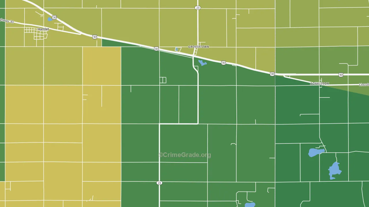 46531, IN Map of Drug-Related Crime Rates