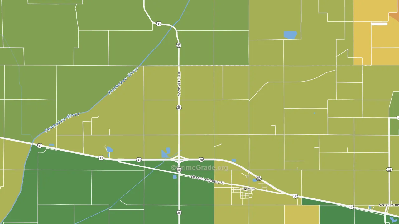 46532, IN Map of Drug-Related Crime Rates