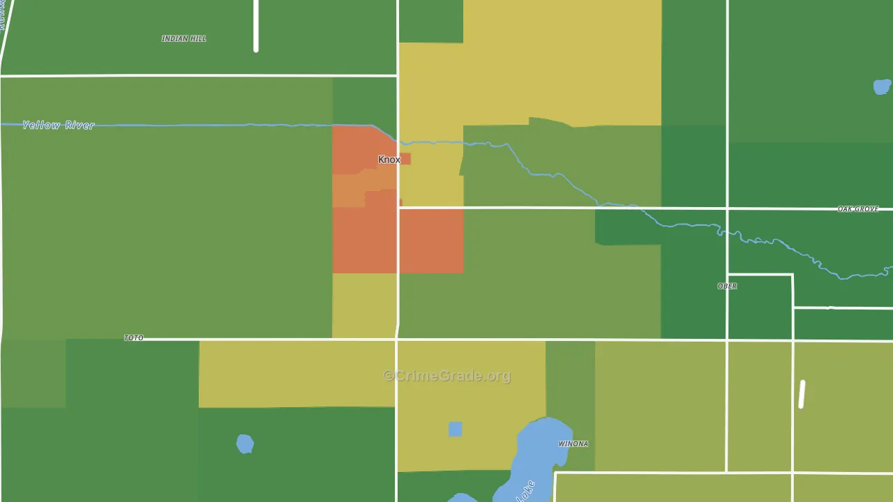 46534, IN Map of Drug-Related Crime Rates