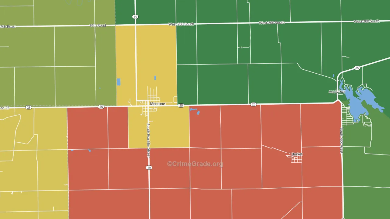 46539, IN Map of Drug-Related Crime Rates