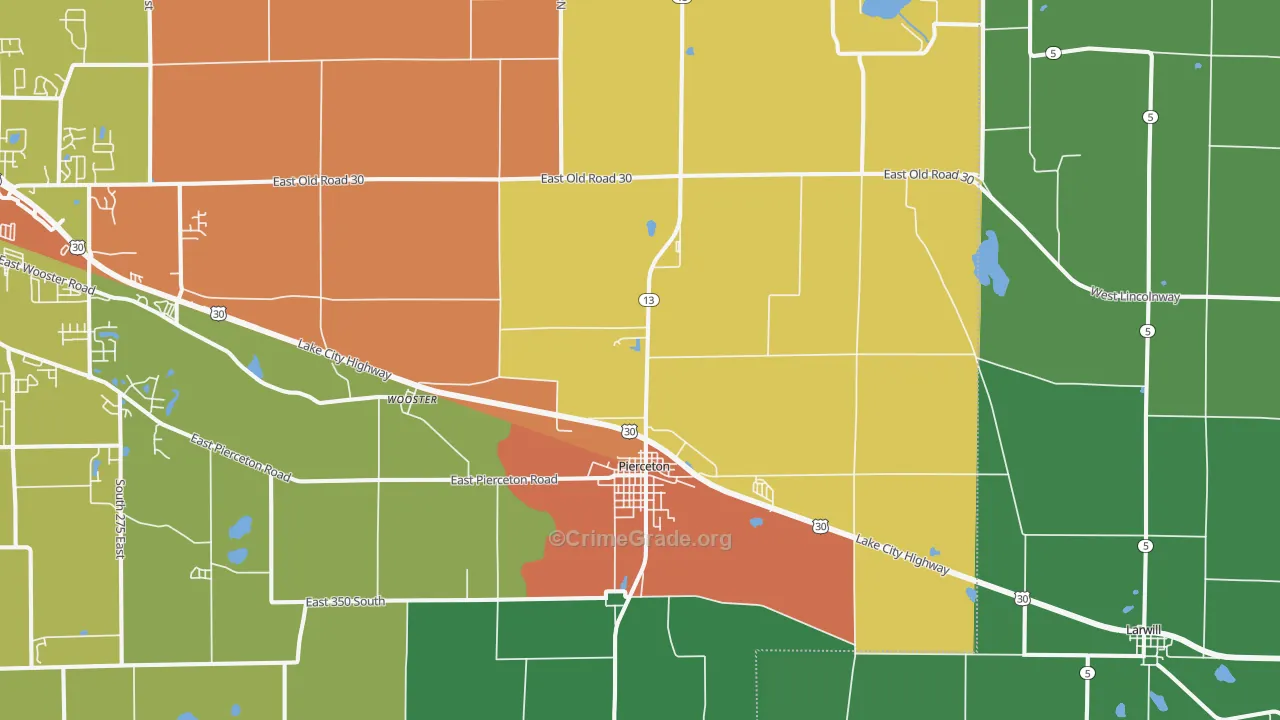 46562, IN Map of Drug-Related Crime Rates