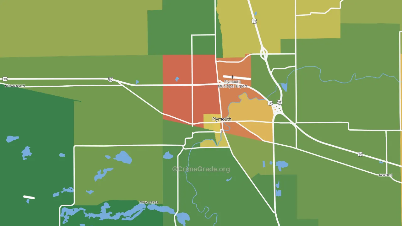 46563, IN Map of Drug-Related Crime Rates