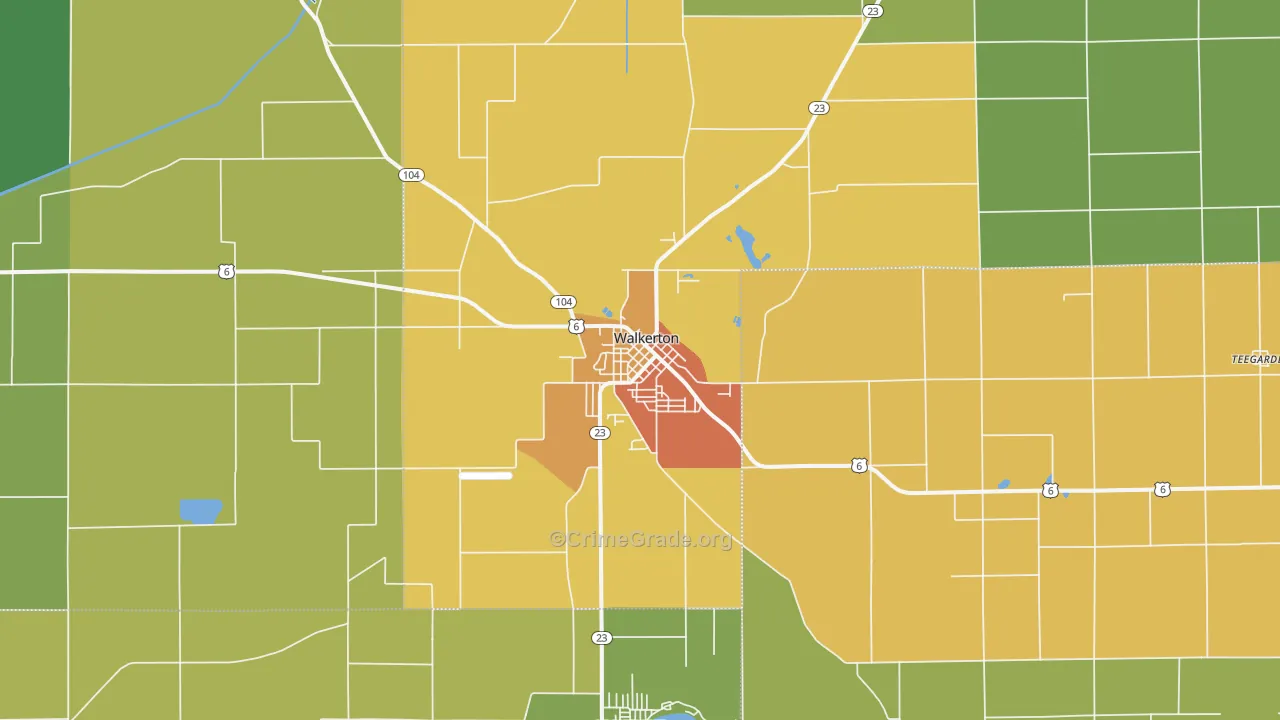 46574, IN Map of Drug-Related Crime Rates
