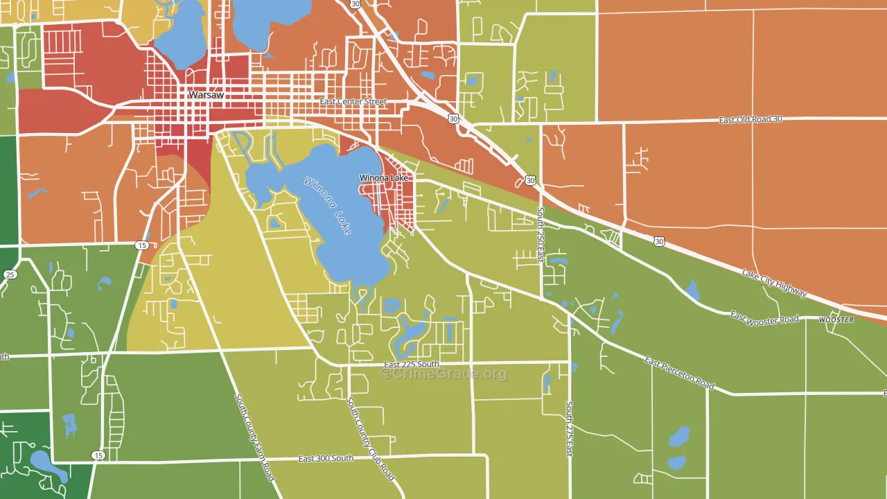 46590, IN Map of Drug-Related Crime Rates