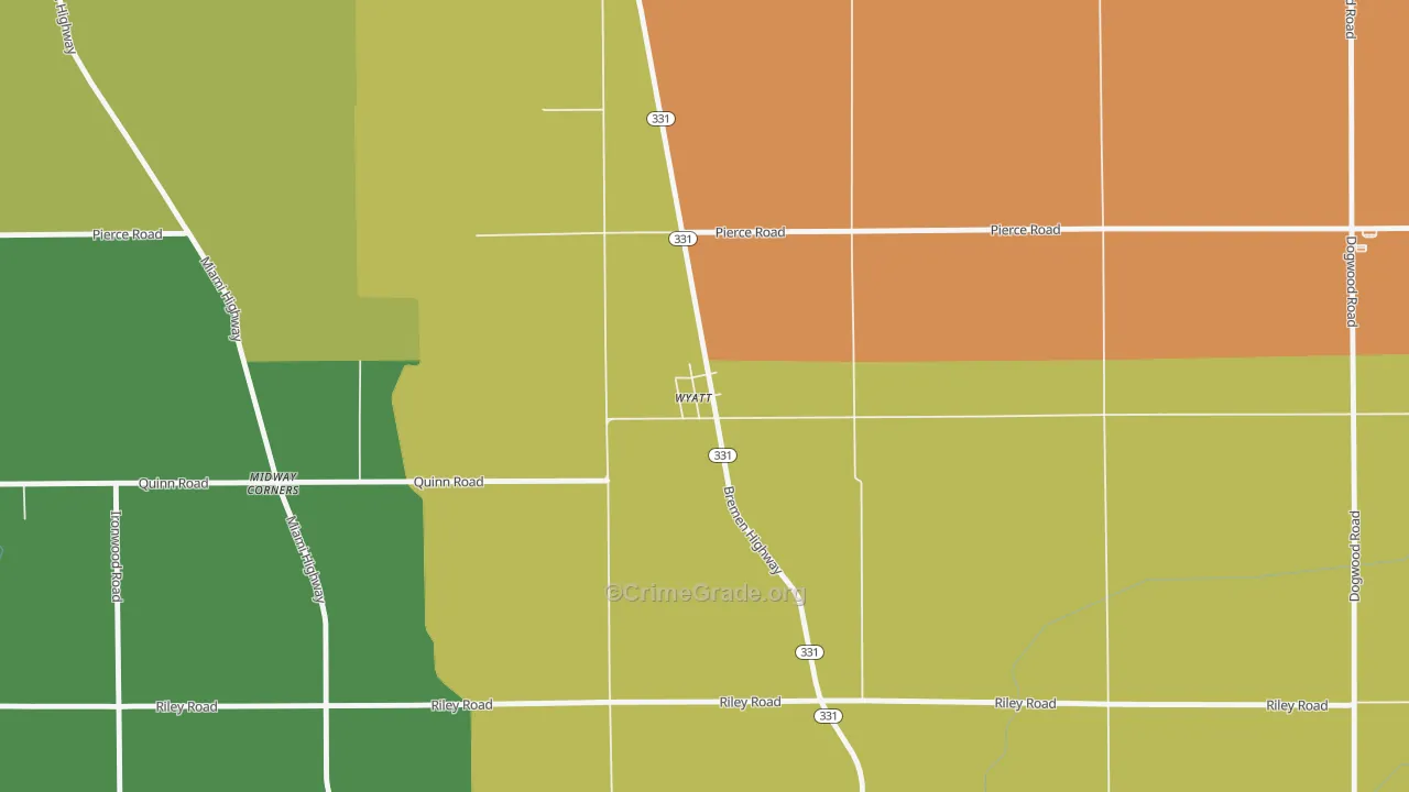46595, IN Map of Drug-Related Crime Rates