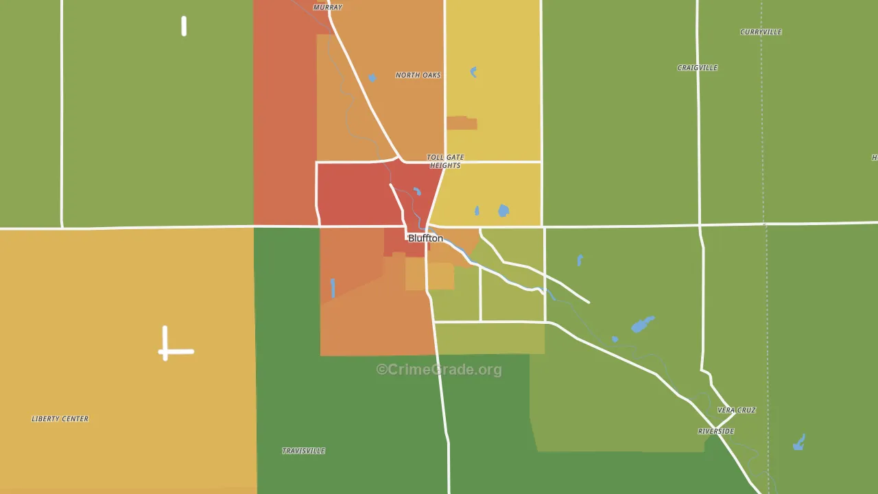 46714, IN Map of Drug-Related Crime Rates