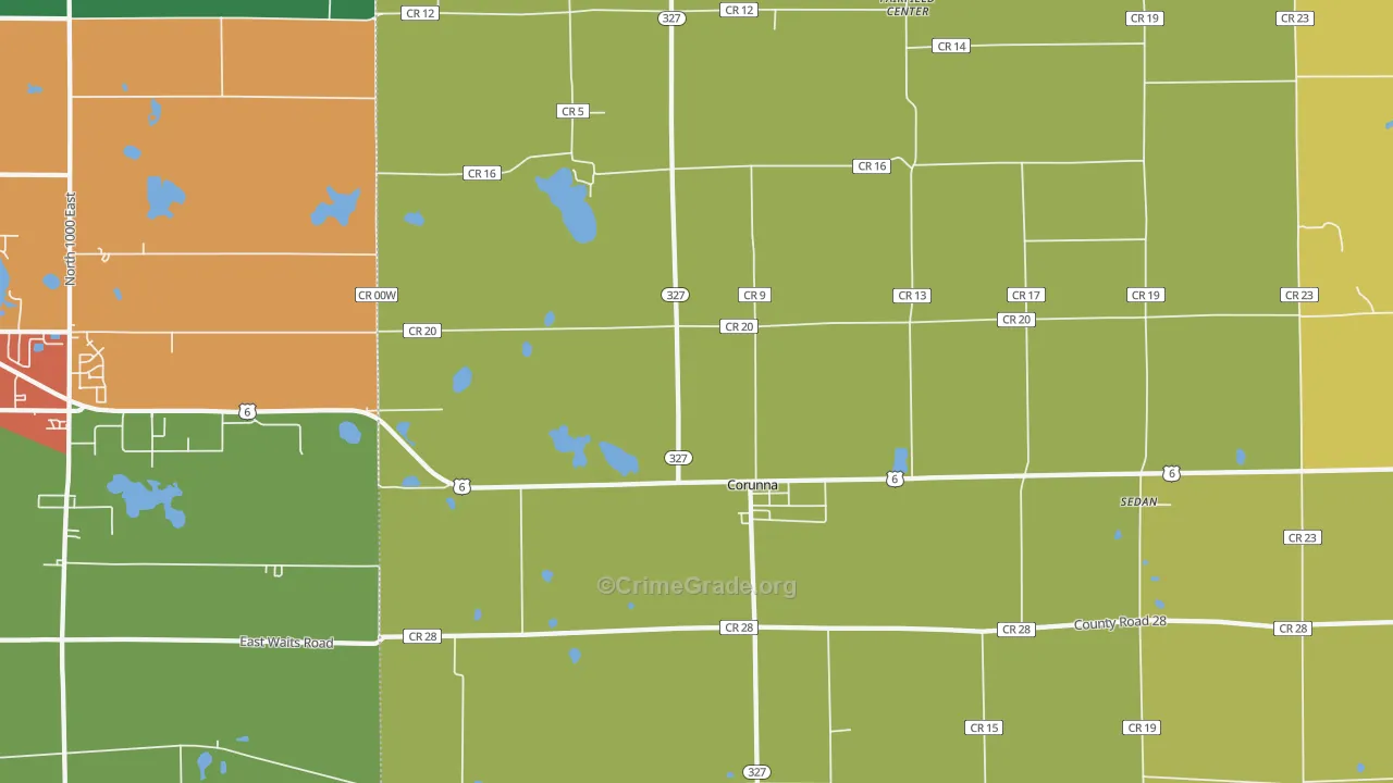 46730, IN Map of Drug-Related Crime Rates