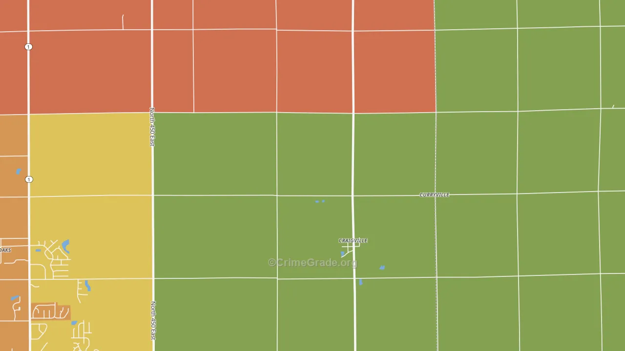 46731, IN Map of Drug-Related Crime Rates