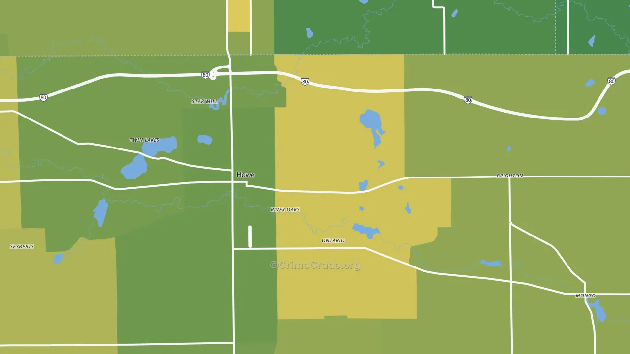 46746, IN Map of Drug-Related Crime Rates