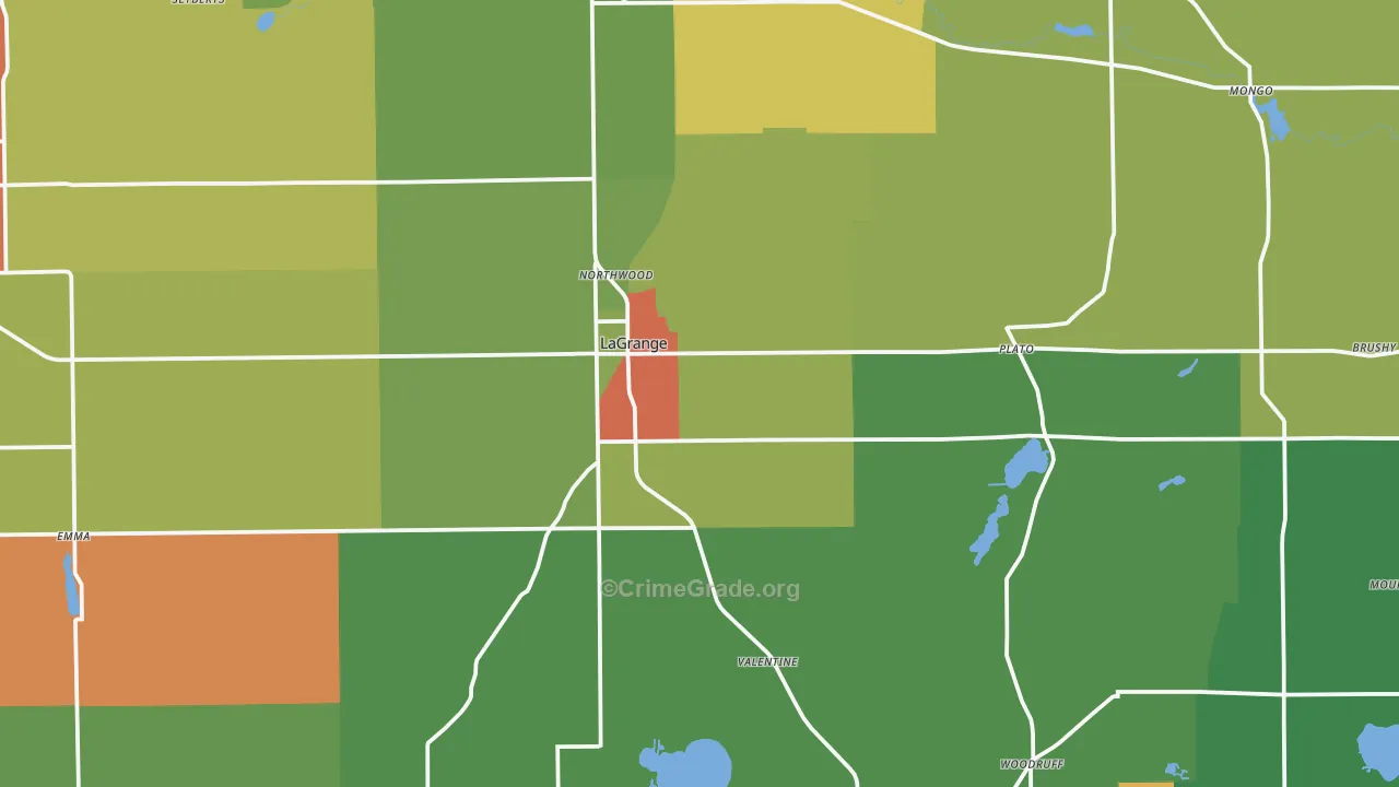 46761, IN Map of Drug-Related Crime Rates