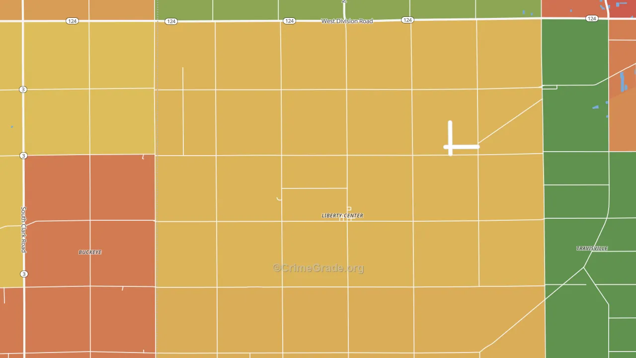 46766, IN Map of Drug-Related Crime Rates