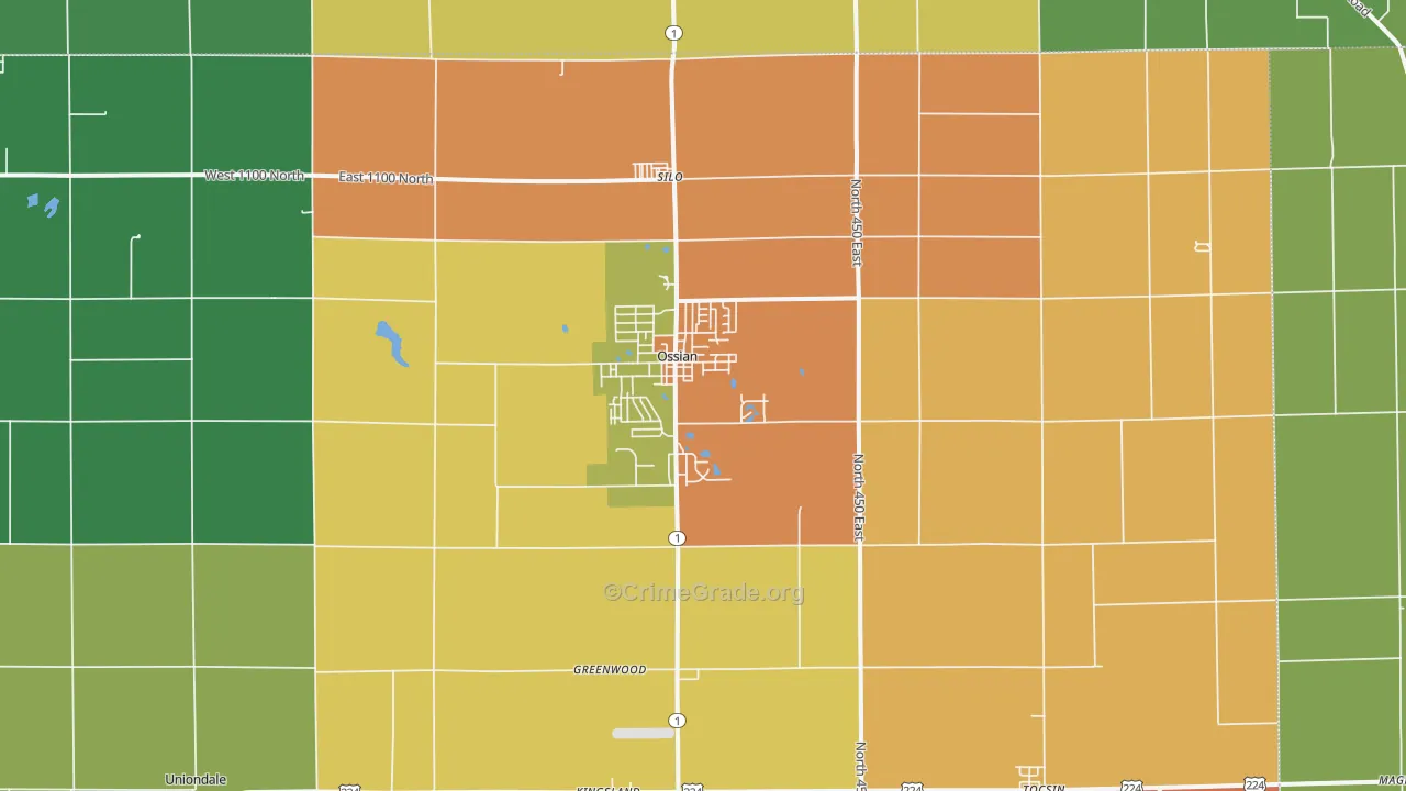 46777, IN Map of Drug-Related Crime Rates
