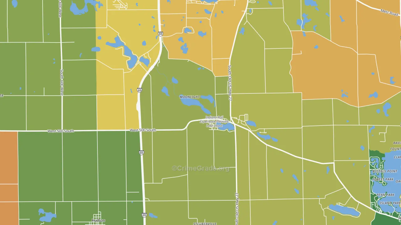 46779, IN Map of Drug-Related Crime Rates