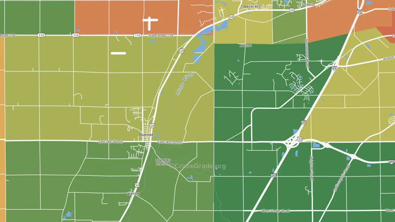 46783, IN Map of Drug-Related Crime Rates