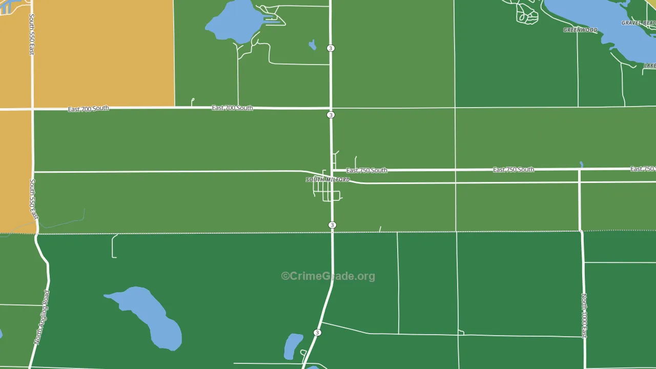 46786, IN Map of Drug-Related Crime Rates
