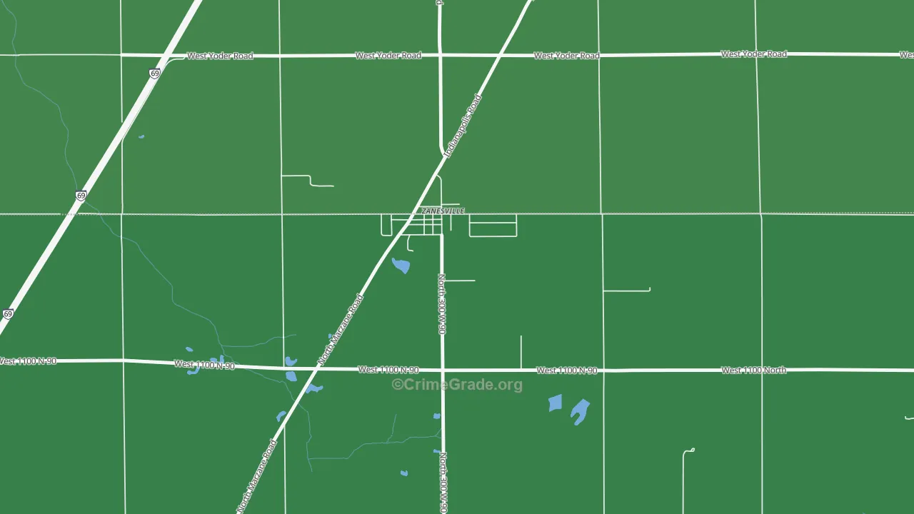 46799, IN Map of Drug-Related Crime Rates