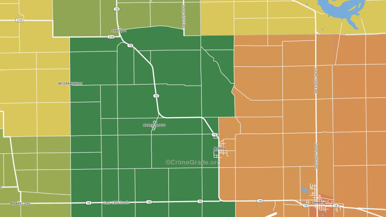 46911, IN Map of Drug-Related Crime Rates