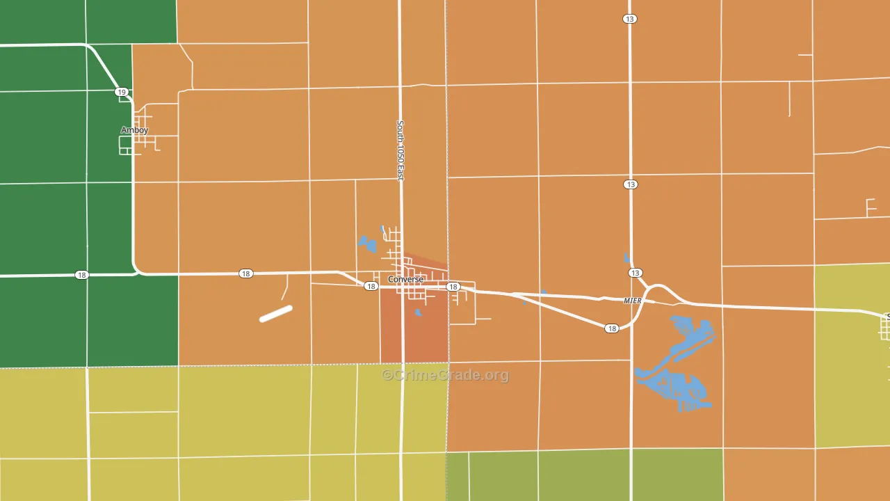 46919, IN Map of Drug-Related Crime Rates