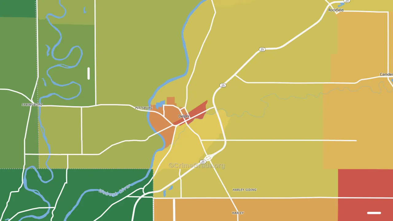 46923, IN Map of Drug-Related Crime Rates
