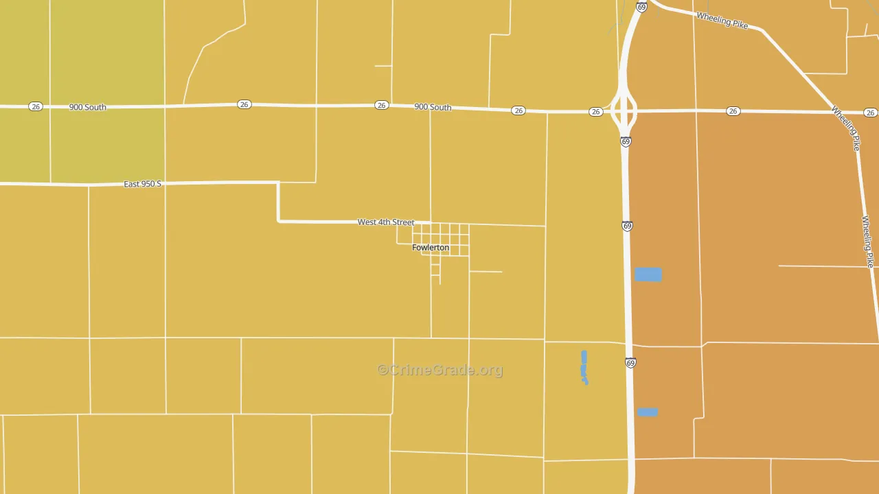 46930, IN Map of Drug-Related Crime Rates