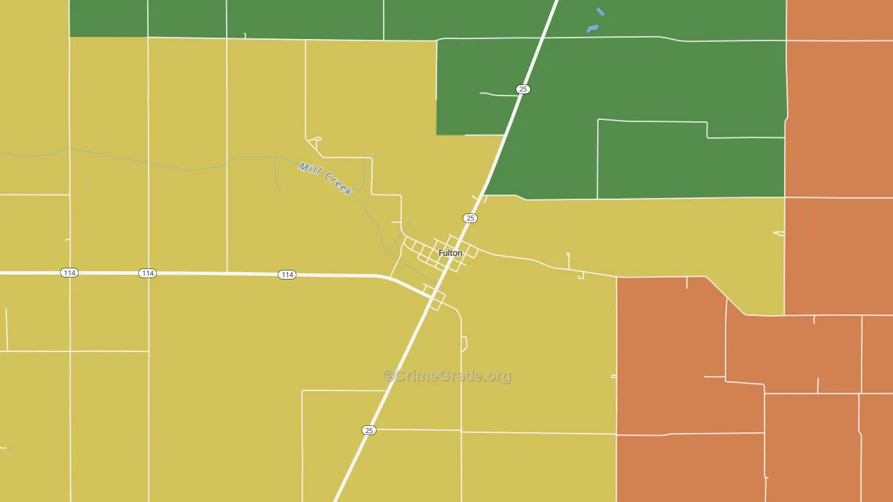 46931, IN Map of Drug-Related Crime Rates