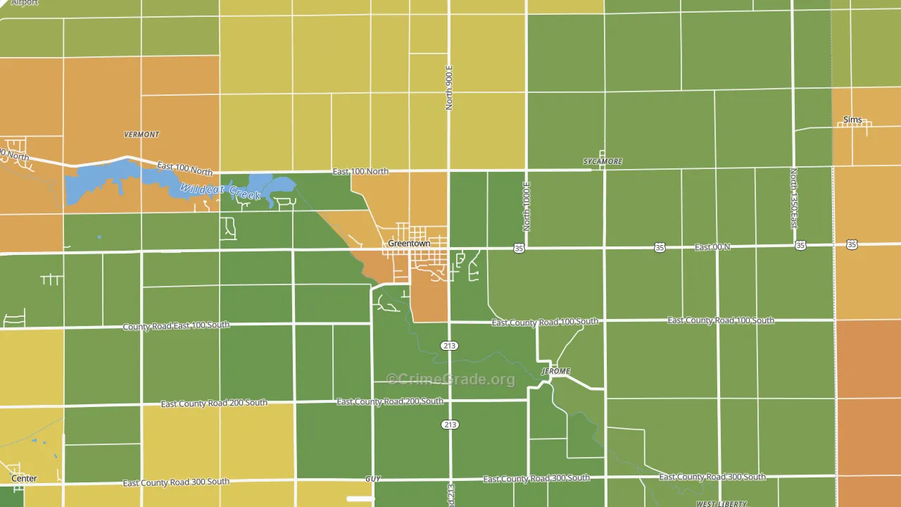 46936, IN Map of Drug-Related Crime Rates