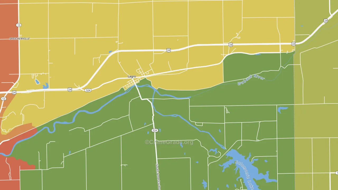 46941, IN Map of Drug-Related Crime Rates