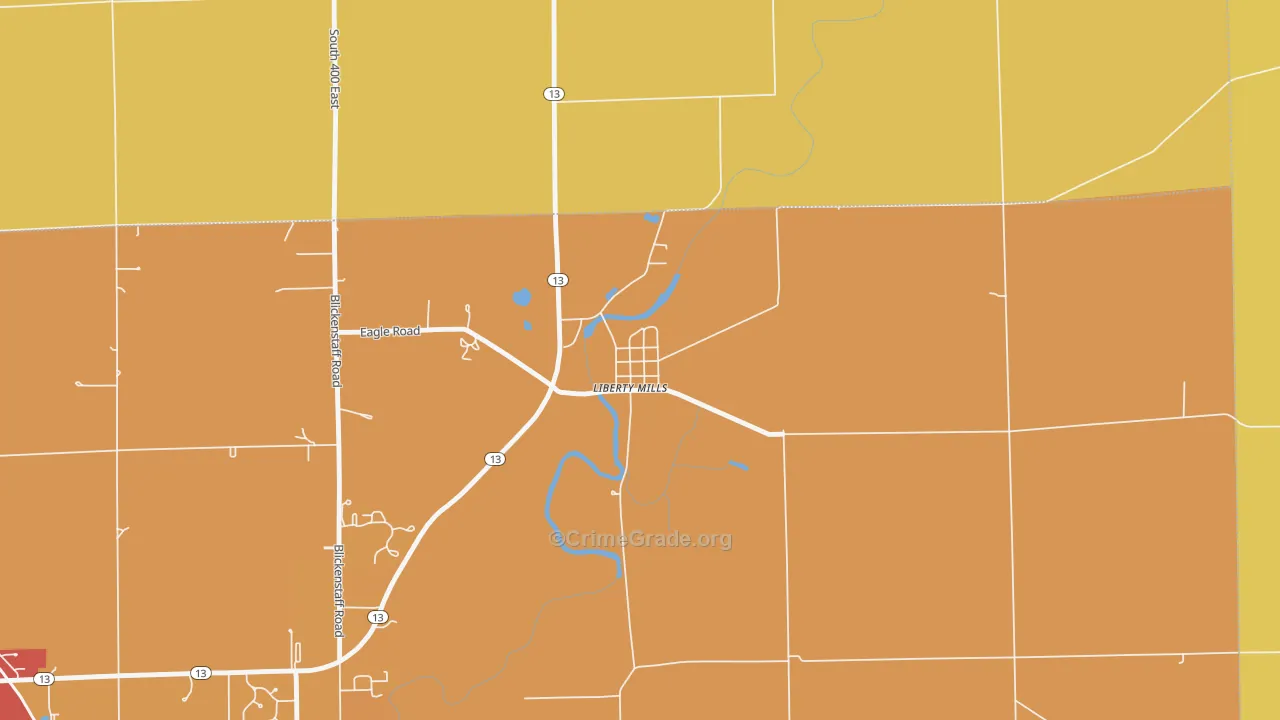 46946, IN Map of Drug-Related Crime Rates