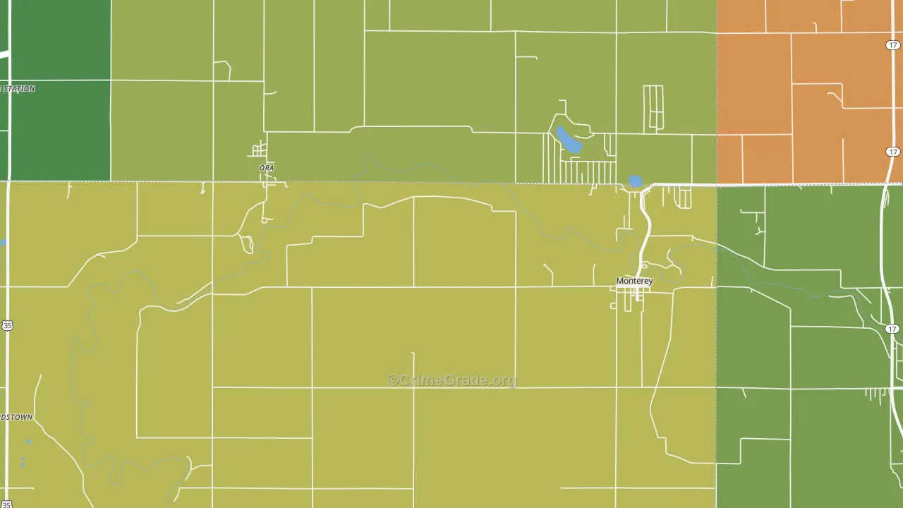 46960, IN Map of Drug-Related Crime Rates