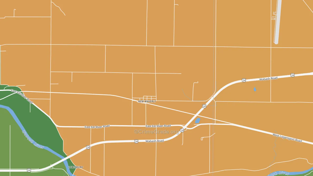 46961, IN Map of Drug-Related Crime Rates
