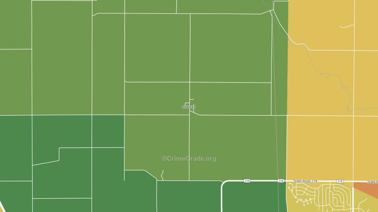46967, IN Map of Drug-Related Crime Rates