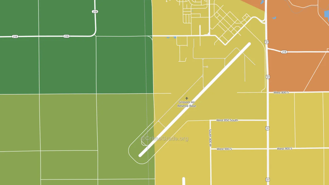 46971, IN Map of Drug-Related Crime Rates