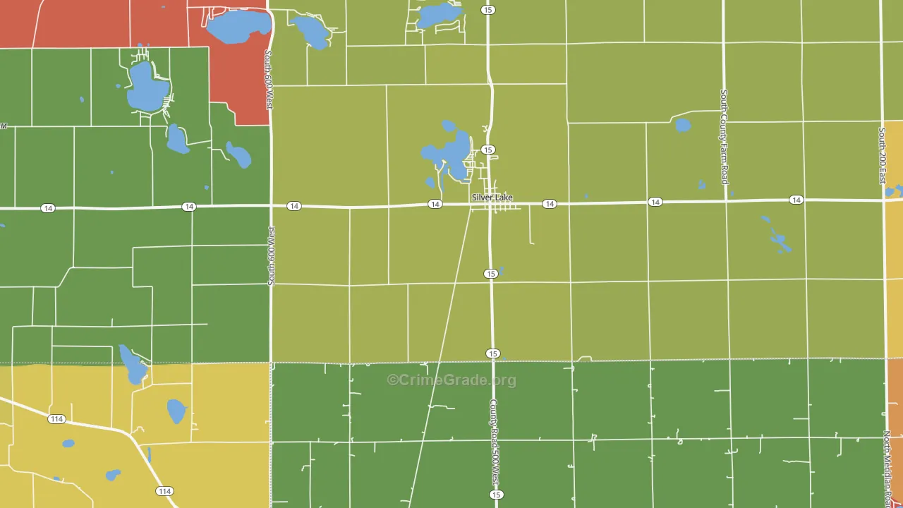 46982, IN Map of Drug-Related Crime Rates