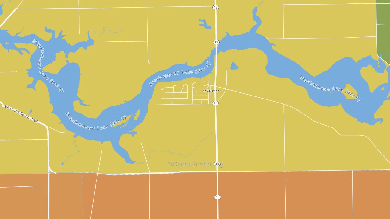 46984, IN Map of Drug-Related Crime Rates