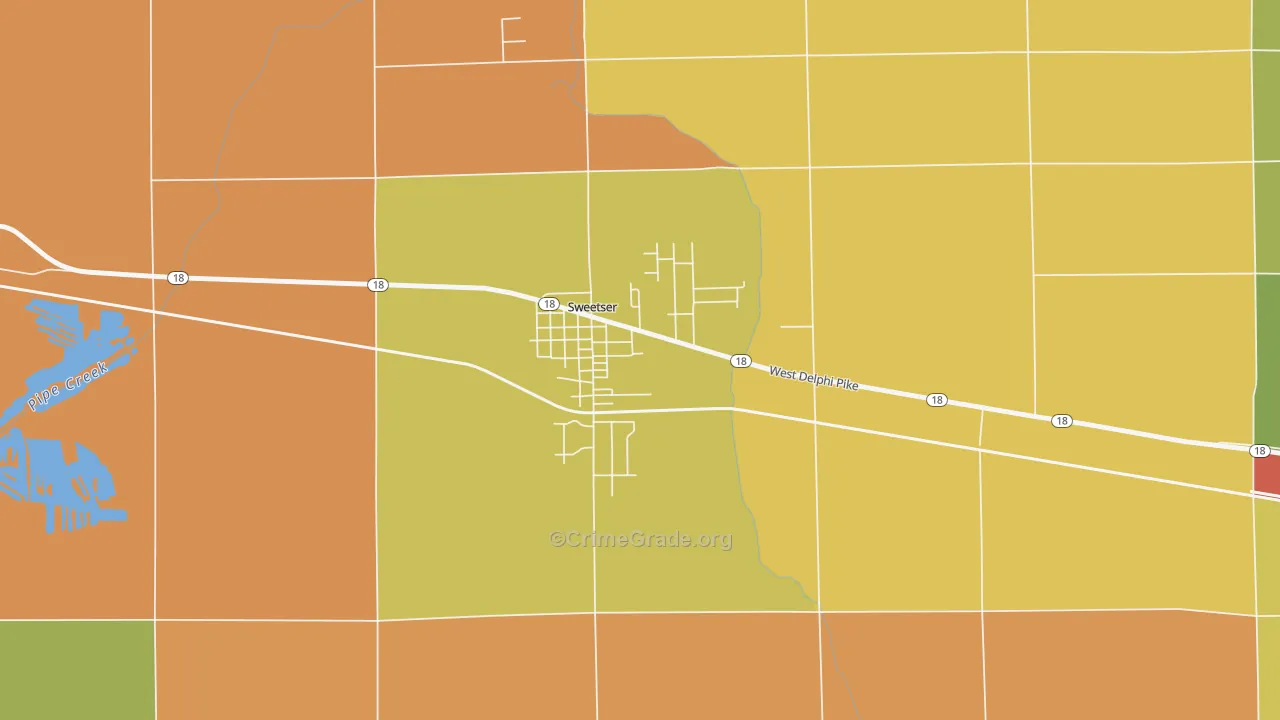 46987, IN Map of Drug-Related Crime Rates