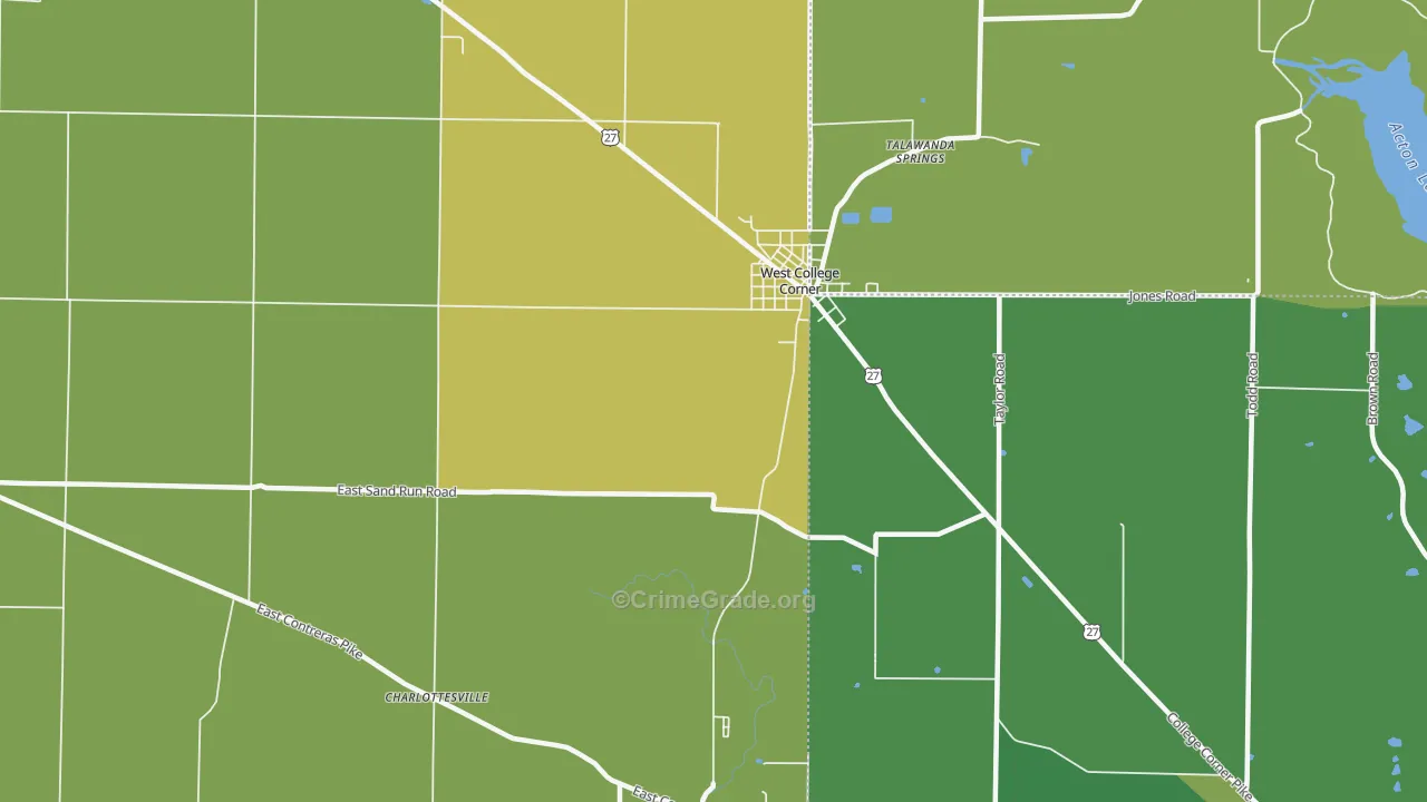 47003, IN Map of Drug-Related Crime Rates