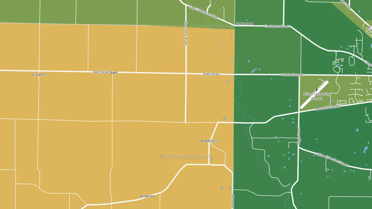 47010, IN Map of Drug-Related Crime Rates