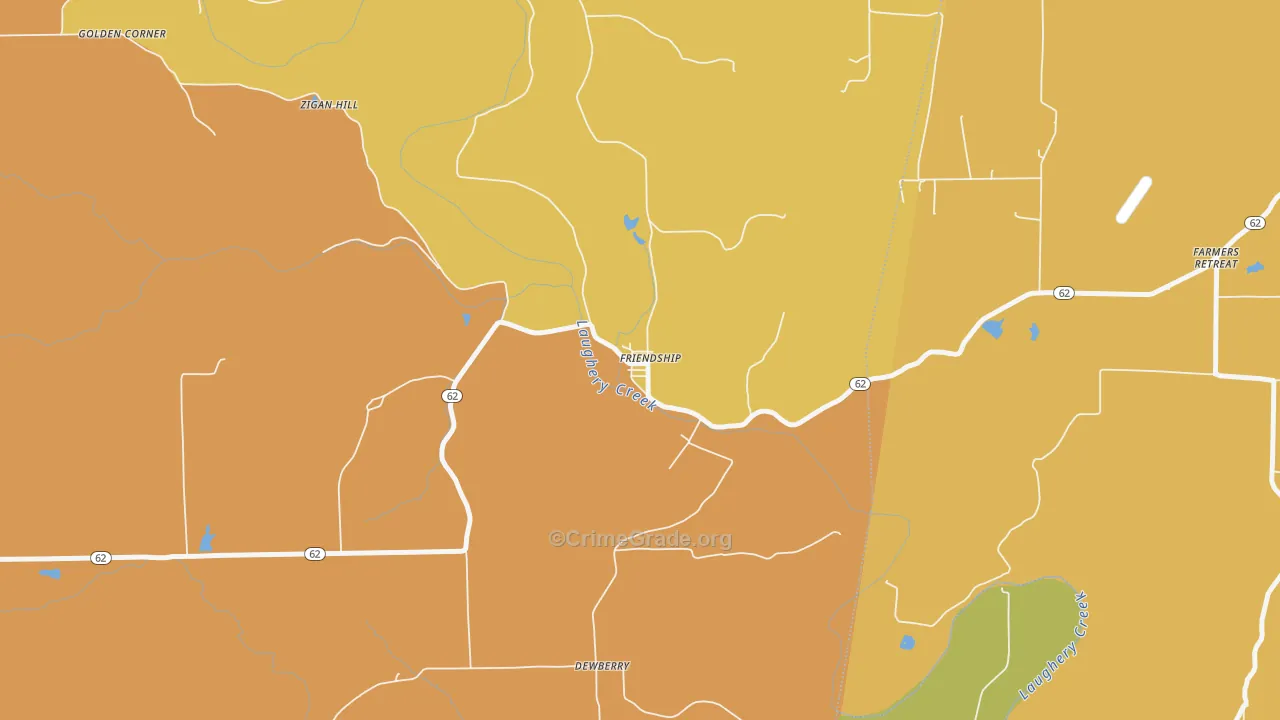 47021, IN Map of Drug-Related Crime Rates
