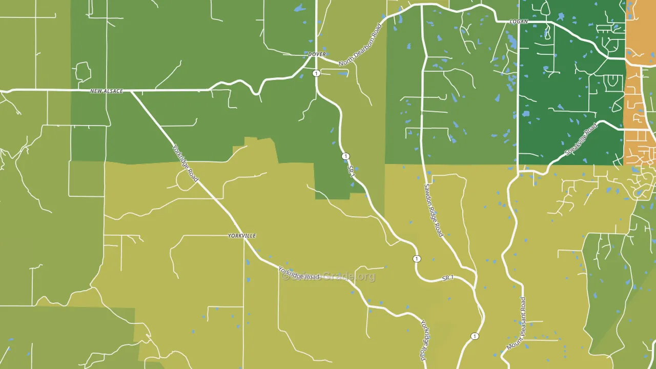47022, IN Map of Drug-Related Crime Rates