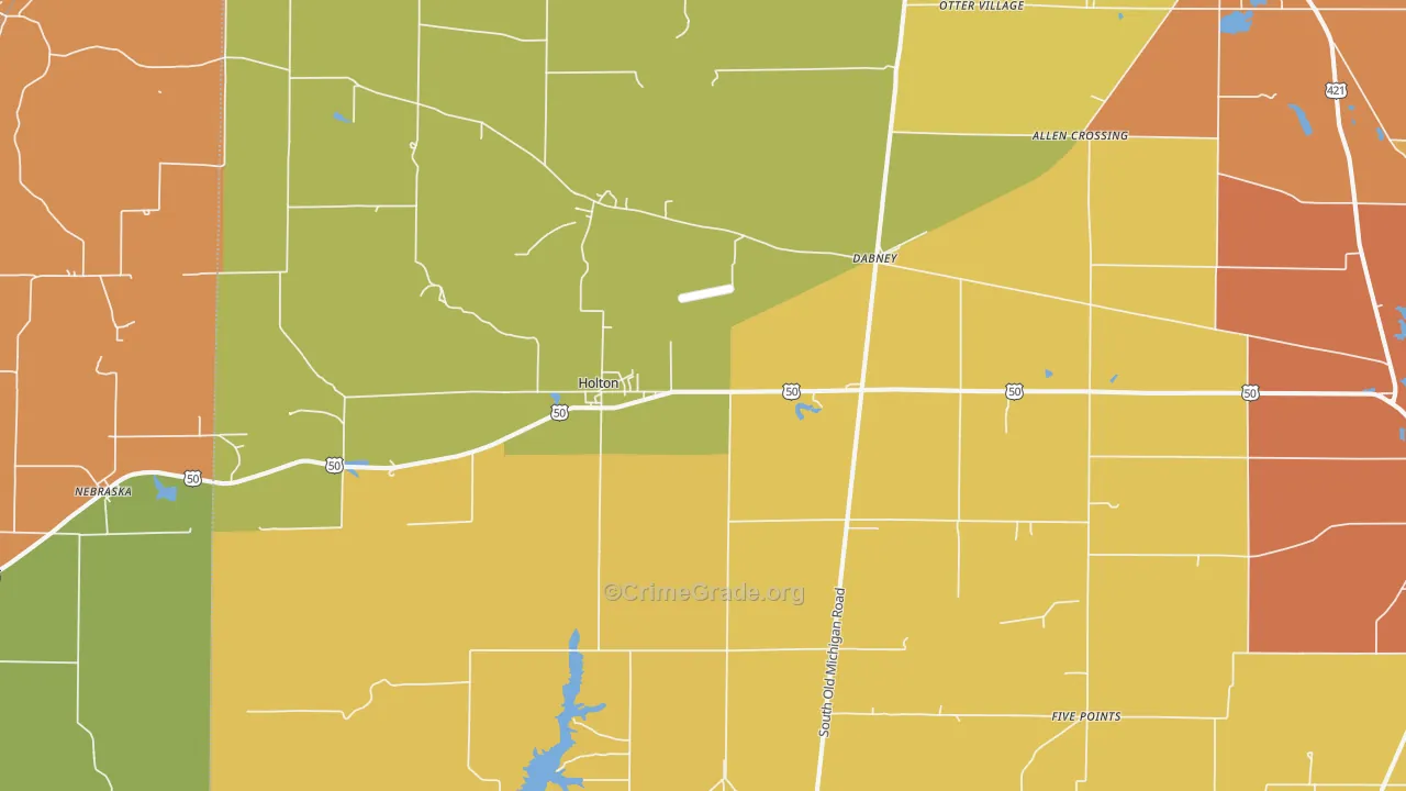 47023, IN Map of Drug-Related Crime Rates