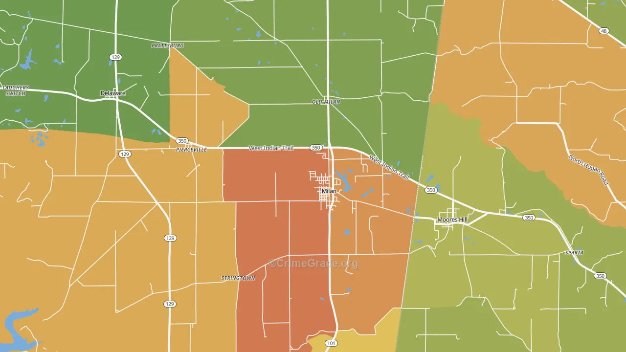 47031, IN Map of Drug-Related Crime Rates