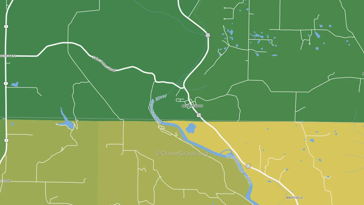 47035, IN Map of Drug-Related Crime Rates