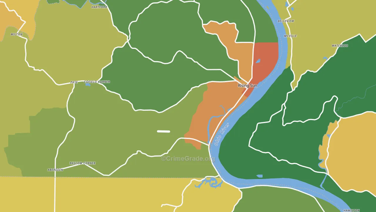 47040, IN Map of Drug-Related Crime Rates
