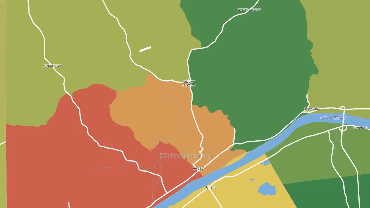 47043, IN Map of Drug-Related Crime Rates