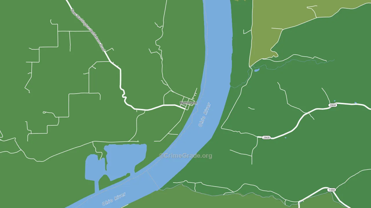 47104, IN Map of Drug-Related Crime Rates
