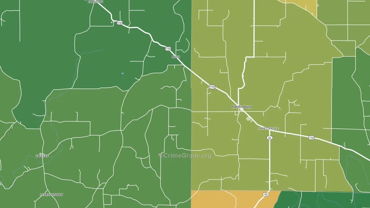 47125, IN Map of Drug-Related Crime Rates