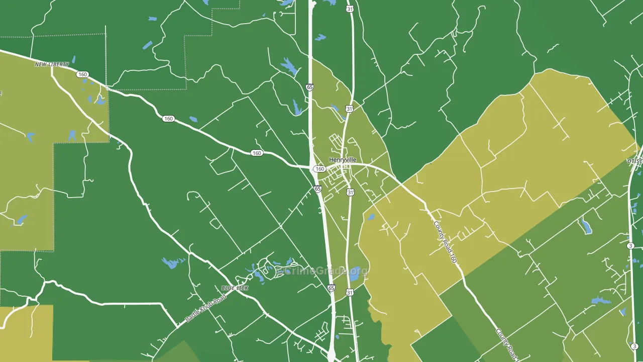 47126, IN Map of Drug-Related Crime Rates