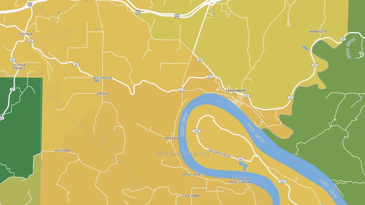 47137, IN Map of Drug-Related Crime Rates