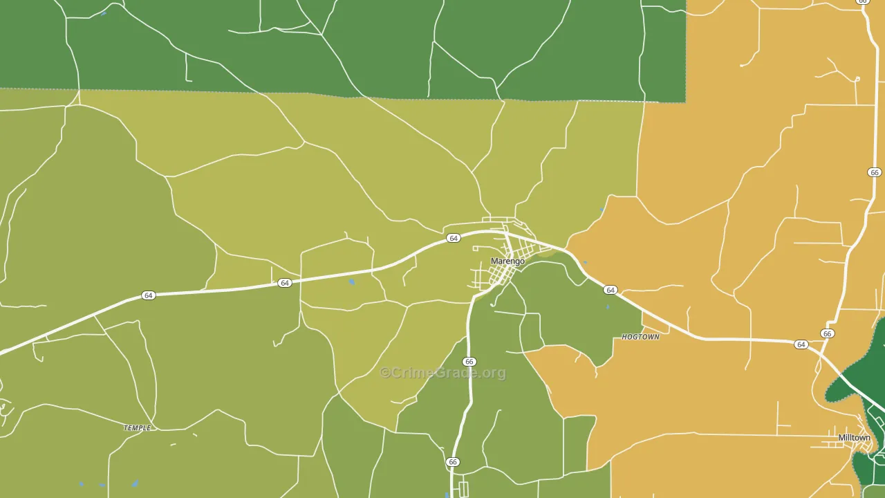 47140, IN Map of Drug-Related Crime Rates